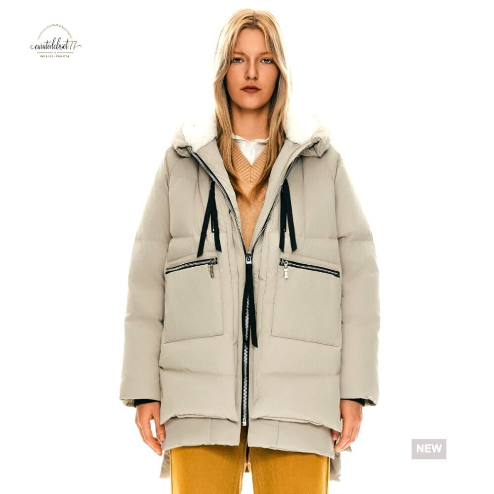 Thickened Down Jacket Quilted Puffer Loose Fit Windproof Winter Coat